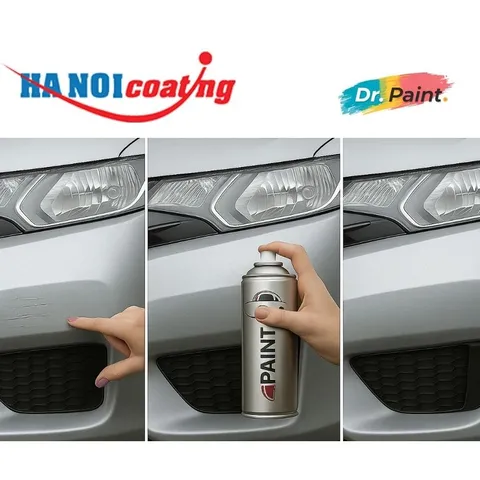 Bình sơn Xịt Xóa Vết Xước Xe Ô tô HYUNDAI SANTAFE Màu BẠC SÁNG Code N3S - SLEEK SILVER chính hãng DR.PAINT