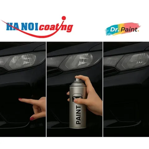 Bình sơn Xịt Xóa Vết Xước Xe Ô tô FORD EVEREST Màu ĐEN ÁNH KIM Code G1 - SHADOW BLACK chính hãng DR.PAINT