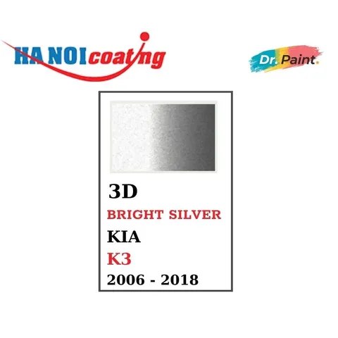 Bình sơn Xịt Xóa Vết Xước Xe Ô tô KIA K3 Màu BẠC SÁNG Code 3D - BRIGHT SILVER chính hãng DR.PAINT