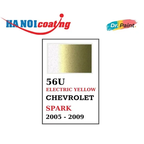 Bình sơn Xịt Xóa Vết Xước Xe Ô tô CHEVROLET SPARK Màu VÀNG CHANH code 56U - ELECTRIC YELLOW chính hãng DR.PAINT