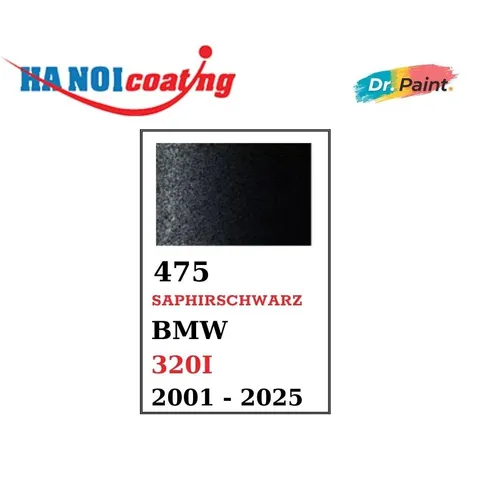 Bình sơn Xịt Xóa Vết Xước Xe Ô tô BMW 320I Màu ĐEN ÁNH KIM Code 475 - SAPHIRSCHWARZ chính hãng DR.PAINT