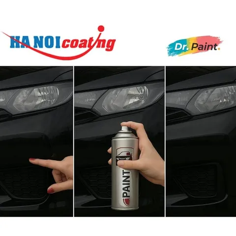 Bình sơn Xịt Xóa Vết Xước Xe Ô tô BMW 320I Màu ĐEN ÁNH KIM Code 475 - SAPHIRSCHWARZ chính hãng DR.PAINT