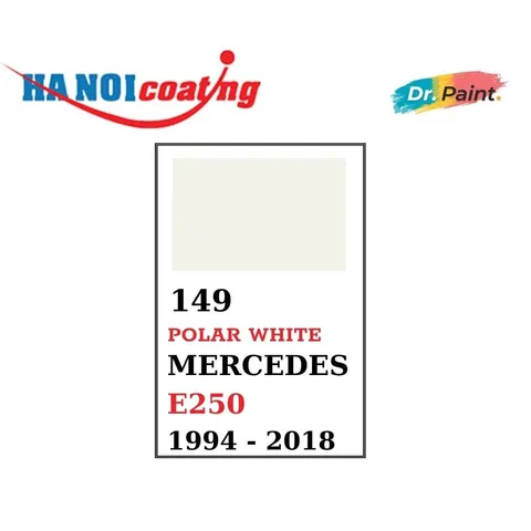 Bình sơn Xịt Xóa Vết Xước Xe Ô tô MERCEDES E250 Màu TRẮNG SỨ code 149 - POLAR WHITE chính hãng DR.PAINT