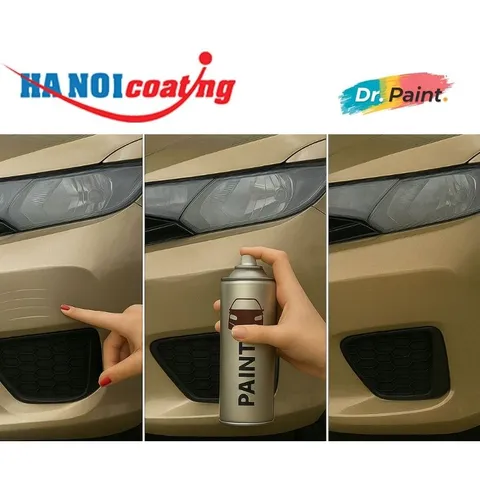Bình sơn Xịt Xóa Vết Xước Xe Ô tô TOYOTA CAMRY Màu VÀNG CÁT Code 4R0 - BEIGE chính hãng DR.PAINT