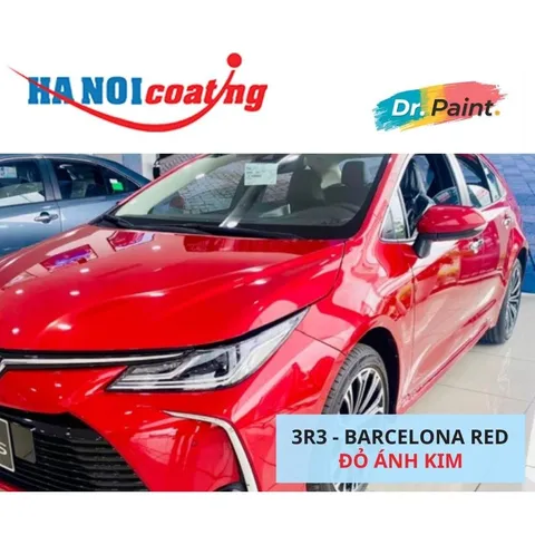 Sơn Xịt Xóa Vết Xước cho xe TOYOTA ALTIS Màu ĐỎ ÁNH KIM code 3R3 - BARCELONA RED chính hãng DR.PAINT