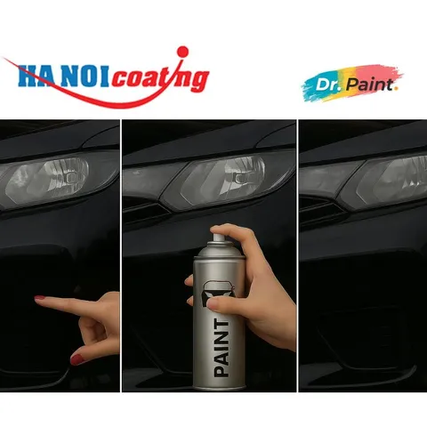 Bình sơn Xịt Xóa Vết Xước Xe Ô tô HYUNDAI KONA Màu ĐEN ÁNH KIM Code NKA - PHANTOM BLACK chính hãng DR.PAINT