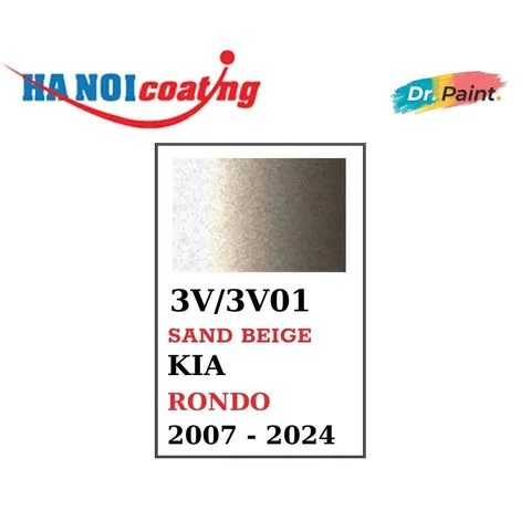 Bình sơn Xịt Xóa Vết Xước Xe Ô tô KIA RONDO Màu VÀNG CÁT Code 3V - SAND BEIGE chính hãng DR.PAINT