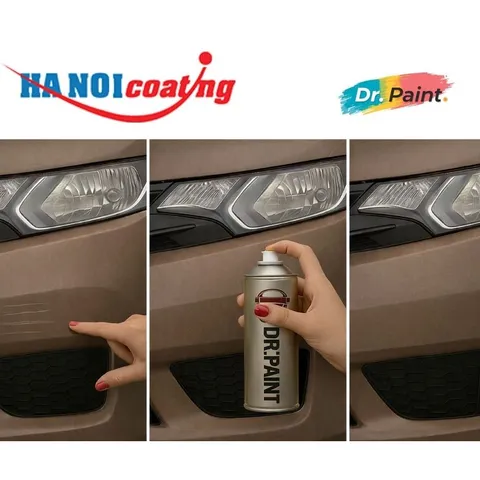 Bình sơn Xịt Xóa Vết Xước Xe Ô tô HYUNDAI COUNTY Màu NÂU SỮA code BV - MILKY BROWN chính hãng DR.PAINT