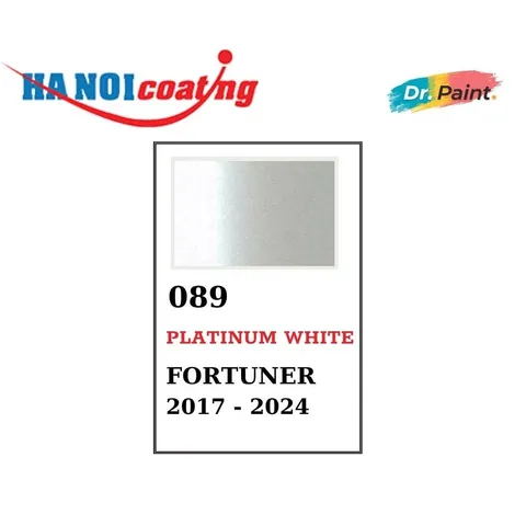 Bình Xịt Xóa Vết Xước Xe TOYOTA FORTUNER Màu TRẮNG NGỌC TRAI code 089 - PLATINIUM WHITE chính hãng DR.PAINT
