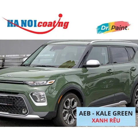 Bình sơn Xịt Xóa Vết Xước Xe Ô tô KIA SOUL Màu XANH RÊU ÁNH KIM Code AEB - KALE GREEN chính hãng DR.PAINT