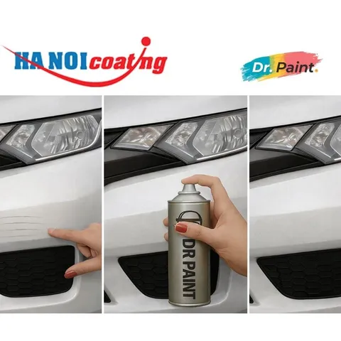 Bình Sơn Xịt Xóa Vết Xước Xe Ô tô MG 3 Màu TRẮNG SỨ Code WSB - ARCTIC WHITE chính hãng DR.PAINT