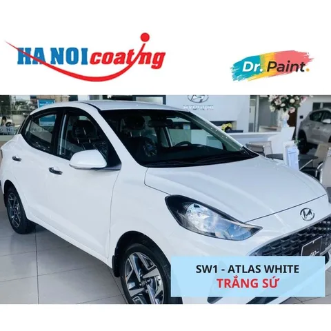 Bình sơn Xịt Xóa Vết Xước xe Ô tô HYUNDAI GRAND I10 Màu TRẮNG SỨ Code SW1 - ATLAS WHITE chính hãng DR.PAINT