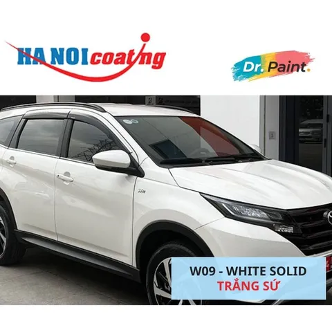 Bình sơn Xịt Xóa Vết Xước xe Ô tô TOYOTA RUSH Màu TRẮNG SỨ code W09 - WHITE SOLID chính hãng DR.PAINT