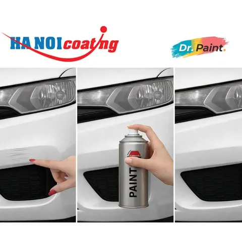 Bình sơn Xịt Xóa Vết Xước xe Ô tô MAZDA BT-50 Màu TRẮNG SỨ Code A2W - COOL WHITE chính hãng DR.PAINT