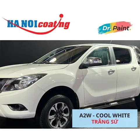 Bình sơn Xịt Xóa Vết Xước xe Ô tô MAZDA BT-50 Màu TRẮNG SỨ Code A2W - COOL WHITE chính hãng DR.PAINT