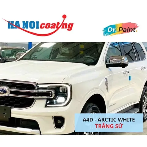 Bình sơn Xịt Xóa Vết Xước xe Ô tô FORD EVEREST Màu TRẮNG SỨ Code A4D - ARCTIC WHITE chính hãng DR.PAINT