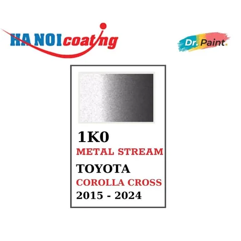 Bình sơn Xịt Xóa Vết Xước Xe Ô tô TOYOTA COROLLA CROSS Màu XÁM BẠC code 1K0 - METAL STREAM chính hãng DR.PAINT