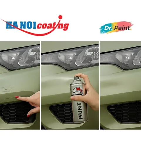 Bình sơn Xịt Xóa Vết Xước cho xe Ô tô VINFAST LIMO GREEN màu Xanh Lá Nhạt mã màu C4E - URBAN MINT chính hãng DR.PAINT