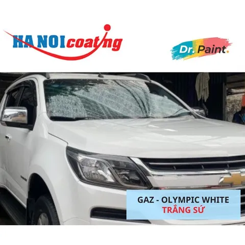 Bình sơn Xịt Xóa Vết Xước Xe Ô tô CHEVROLET TRAILBLAZER Màu TRẮNG SỨ code GAZ - OLYMPIC WHITE chính hãng DR.PAINT