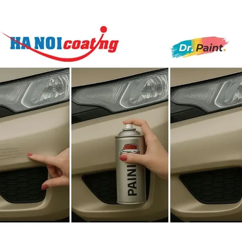 Bình sơn Xịt Xóa Vết Xước Xe Ô tô KIA SEDONA Màu VÀNG CÁT Code 3V - SAND BEIGE chính hãng DR.PAINT