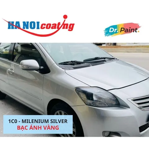 Bình sơn Xịt Xóa Vết Xước Xe Ô tô TOYOTA VIOS Màu BẠC ÁNH VÀNG Code 1C0 - MILENIUM SILVER chính hãng DR.PAINT