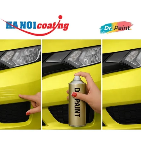 Bình Sơn Xịt Xóa Vết Xước cho xe TOYOTA RAIZE Màu VÀNG CHANH code Y15 - GREENISH YELLOW chính hãng DR.PAINT