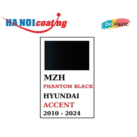 Bình sơn Xịt Xóa Vết Xước Xe Ô tô HYUNDAI ACCENT Màu ĐEN ÁNH KIM Code MZH - PHANTOM BLACK chính hãng DR.PAINT