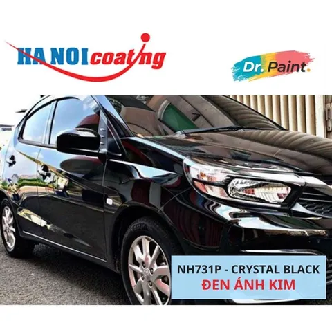Sơn Xịt Xóa Vết Xước cho xe HONDA BRIO màu ĐEN ÁNH KIM mã màu NH731P - CRYSTAL BLACK chính hãng DR.PAINT