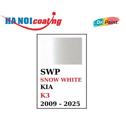 COMBO 2 Bình Xịt Xóa Vết Xước Xe KIA K3 Màu TRẮNG NGỌC TRAI Code SWP - SNOW WHITE chính hãng DR.PAINT