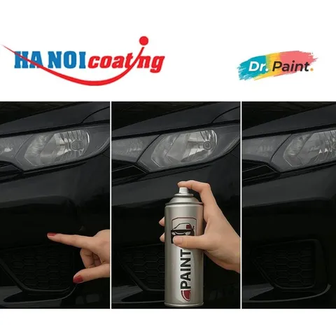 Bình sơn Xịt Xóa Vết Xước Xe Ô tô SUZUKI XL7 Màu ĐEN ÁNH KIM code ZBD - COOL BLACK chính hãng DR.PAINT
