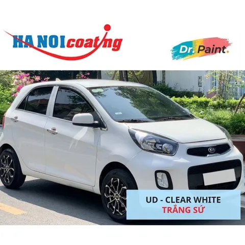 Bình sơn Xịt Xóa Vết Xước Xe Ô tô KIA MORNING Màu TRẮNG SỨ Code UD - CLEAR WHITE chính hãng DR.PAINT