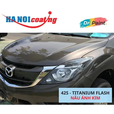 Bình sơn Xịt Xóa Vết Xước Xe Ô tô MAZDA BT-50 Màu NÂU ÁNH KIM code 42S - TITANIUM FLASH chính hãng DR.PAINT