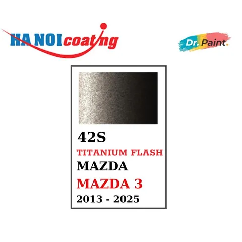 Bình sơn Xịt Xóa Vết Xước Xe Ô tô MAZDA 3 Màu NÂU ÁNH KIM code 42S - TITANIUM FLASH chính hãng DR.PAINT
