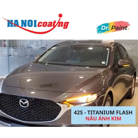 Bình sơn Xịt Xóa Vết Xước Xe Ô tô MAZDA 3 Màu NÂU ÁNH KIM code 42S - TITANIUM FLASH chính hãng DR.PAINT