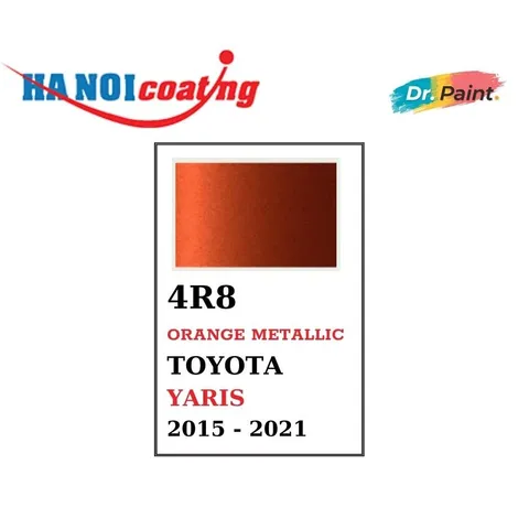 Sơn Xịt Xóa Vết Xước cho xe TOYOTA YARIS Màu CAM ÁNH KIM code 4R8 - ORANGE METALLIC chính hãng DR.PAINT