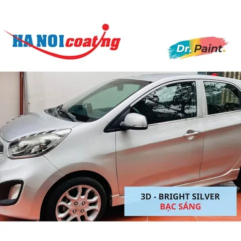 Bình sơn Xịt Xóa Vết Xước Xe Ô tô KIA PICANTO Màu BẠC SÁNG Code 3D - BRIGHT SILVER chính hãng DR.PAINT