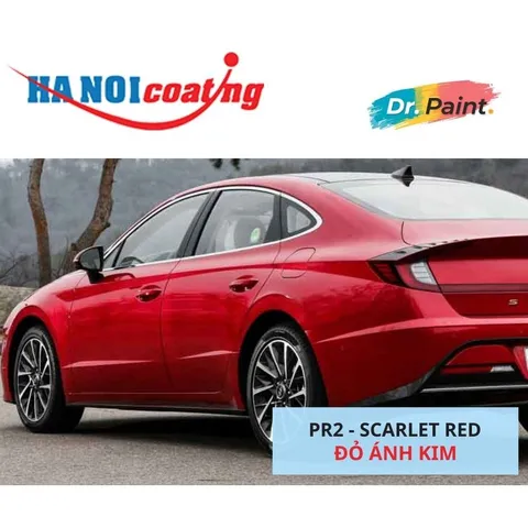 Sơn Xịt Xóa Vết Xước cho xe HYUNDAI SONATA Màu ĐỎ ÁNH KIM Code PR2 - SCARLET RED chính hãng DR.PAINT