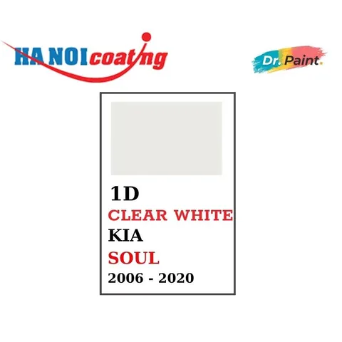 Bình sơn Xịt Xóa Vết Xước Xe Ô tô KIA SOUL Màu TRẮNG SỨ Code 1D - CLEAR WHITE chính hãng DR.PAINT