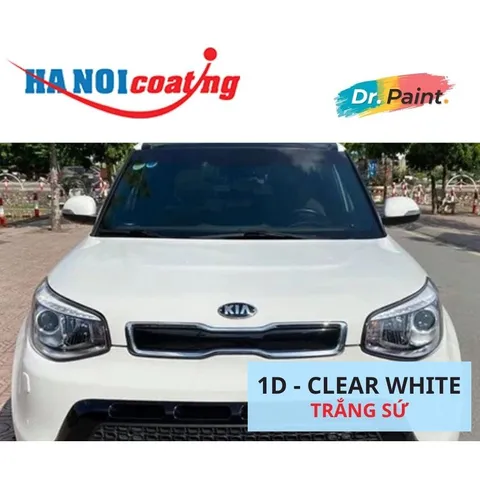 Bình sơn Xịt Xóa Vết Xước Xe Ô tô KIA SOUL Màu TRẮNG SỨ Code 1D - CLEAR WHITE chính hãng DR.PAINT