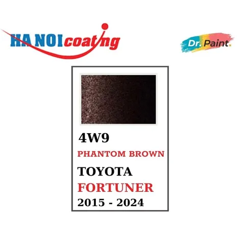 Bình sơn Xịt Xóa Vết Xước Xe Ô tô TOYOTA FORTUNER Màu NÂU BÓNG ĐÊM code 4W9 - PHANTOM BROWN chính hãng DR.PAINT