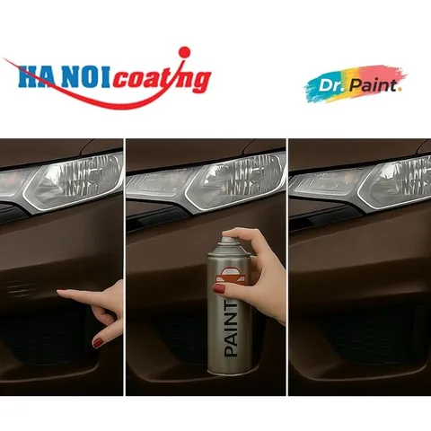 Bình sơn Xịt Xóa Vết Xước Xe Ô tô TOYOTA FORTUNER Màu NÂU BÓNG ĐÊM code 4W9 - PHANTOM BROWN chính hãng DR.PAINT