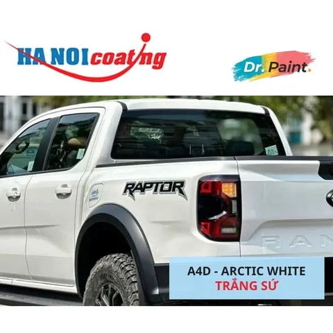 Bình sơn Xịt Xóa Vết Xước xe Ô tô FORD RAPTOR Màu TRẮNG SỨ Code A4D - ARCTIC WHITE chính hãng DR.PAINT