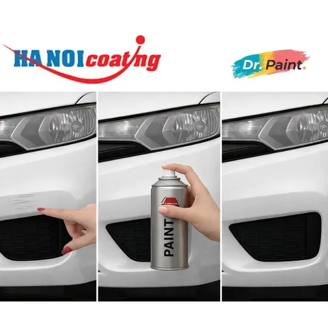 Bình sơn Xịt Xóa Vết Xước xe Ô tô FORD RAPTOR Màu TRẮNG SỨ Code A4D - ARCTIC WHITE chính hãng DR.PAINT