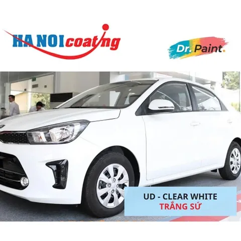 Bình sơn Xịt Xóa Vết Xước Xe Ô tô KIA CERATO Màu TRẮNG SỨ Code UD - CLEAR WHITE chính hãng DR.PAINT