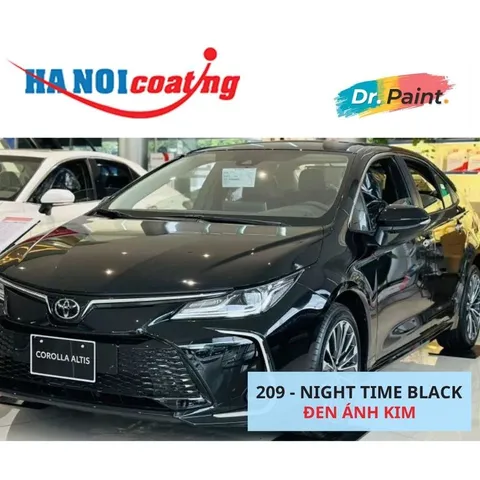Sơn Xịt Xóa Vết Xước cho xe TOYOTA ALTIS màu ĐEN ÁNH KIM mã màu 209 - NIGHT TIME BLACK chính hãng DR.PAINT