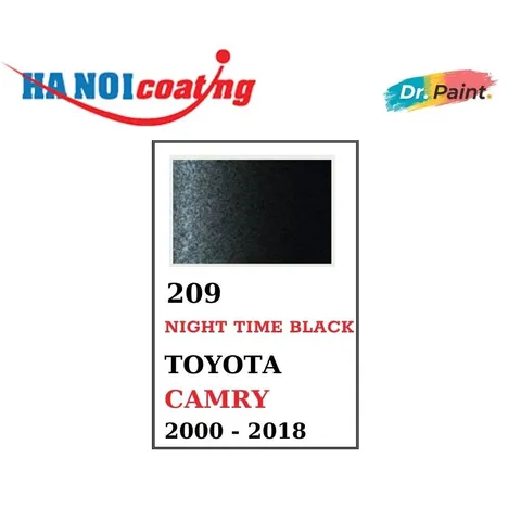 Sơn Xịt Xóa Vết Xước cho xe TOYOTA CAMRY màu ĐEN ÁNH KIM mã màu 209 - NIGHT TIME BLACK chính hãng DR.PAINT