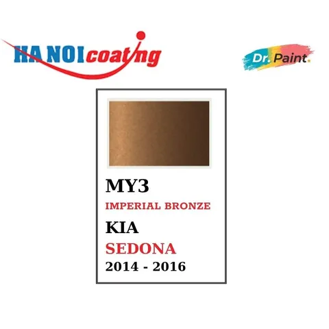 Bình sơn Xịt Xóa Vết Xước Xe Ô tô KIA SEDONA Màu VÀNG ĐỒNG Code MY3 - IMPERIAL BRONZE chính hãng DR.PAINT