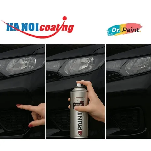 Bình sơn Xịt Xóa Vết Xước Xe Ô tô FORD TERRITORY Màu ĐEN ÁNH KIM Code KBXEWHA - AGATE BLACK chính hãng DR.PAINT