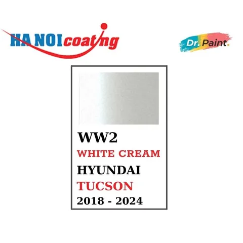 Bình Xịt Xóa Vết Xước Xe HYUNDAI TUCSON Màu TRẮNG NGỌC TRAI code WW2 - WHITE CREAM chính hãng DR.PAINT