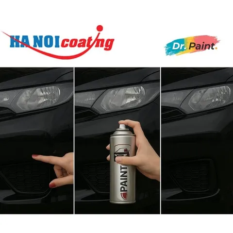 Bình Sơn Xịt Xóa Vết Xước Xe Ô tô FORD ESCAPE Màu ĐEN ÁNH KIM Code PB - BLACK PEARL chính hãng DR.PAINT